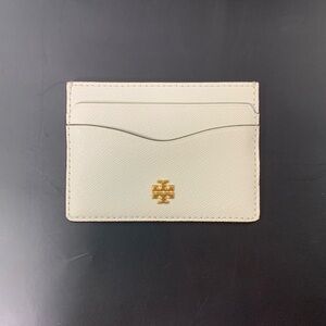 Tory Burch EMERSON SLIM CARD CASE IVORY